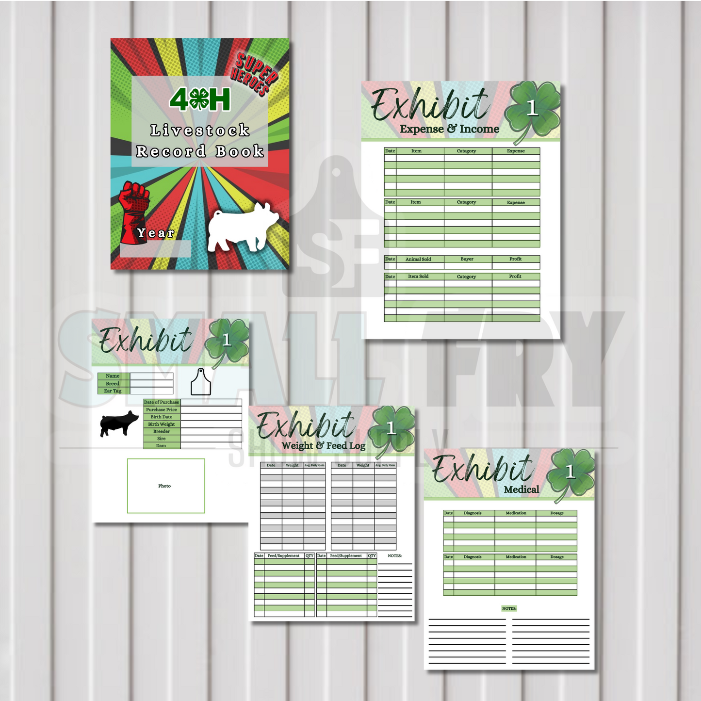 4H Record Book Superhero (Print at Home)
