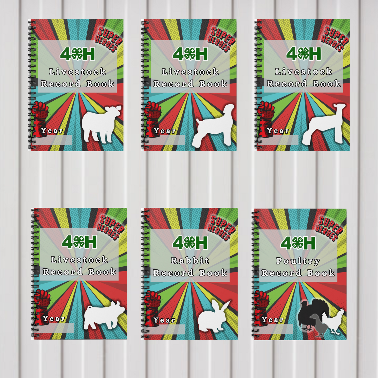 4H Record Book Superhero (Print at Home)