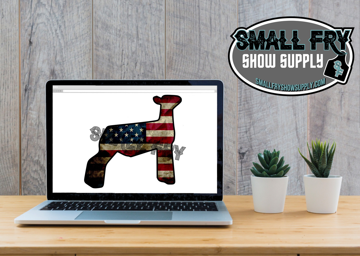 Digital Download Show Lamb Vintage USA Flag
