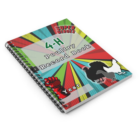 4H Record Book Superhero (Print at Home-Handwritten)