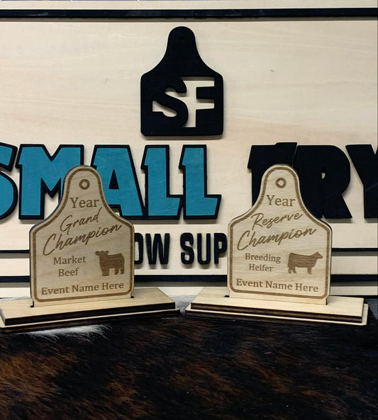 Wooden Ear Tag Awards