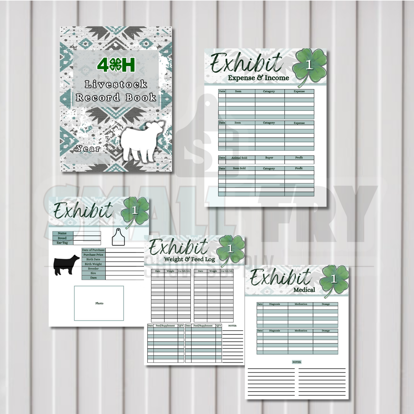 4H Record Book Aztec Pattern (Print at Home)