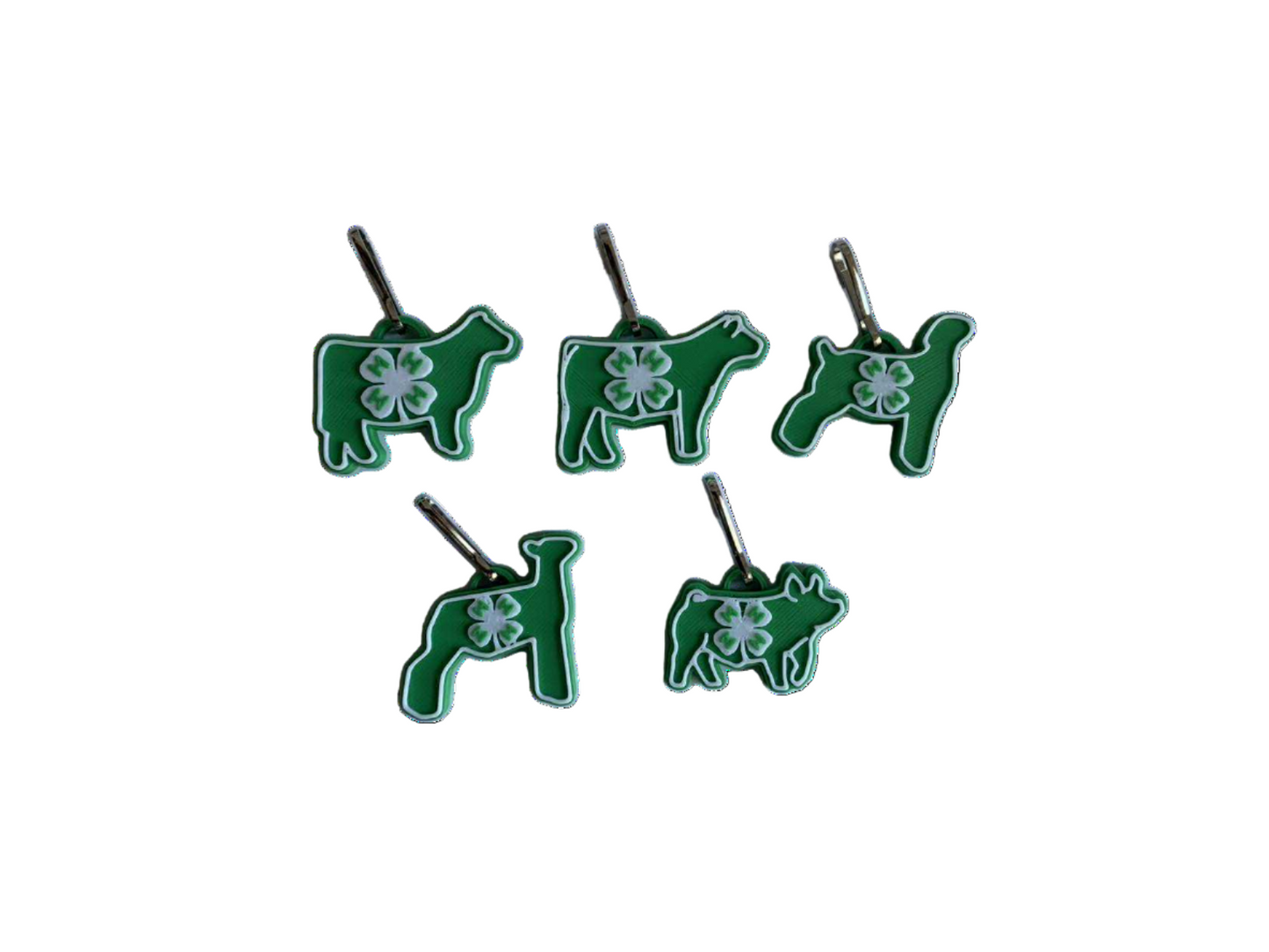 Show Livestock Zipper Pull/keychain charms