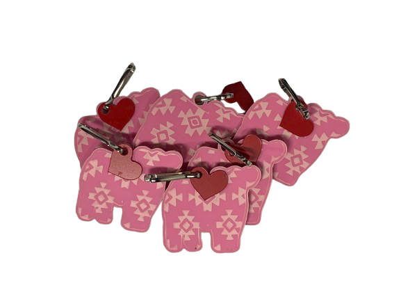 Valentine livestock keychain