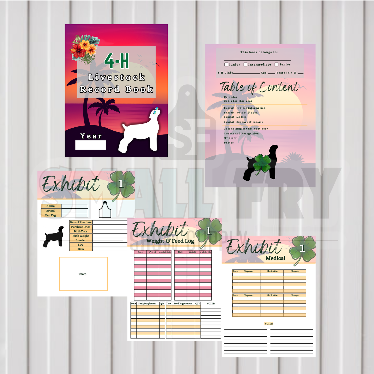 4H Record Book Hawaiian (Print at Home - Handwritten)
