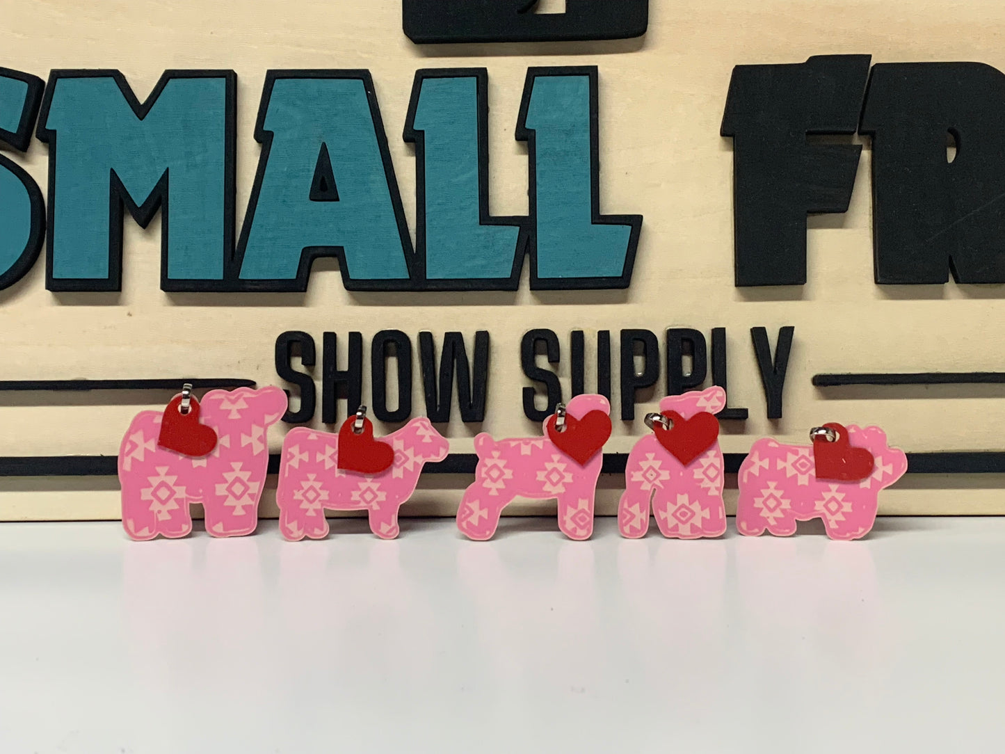 Valentine livestock keychain