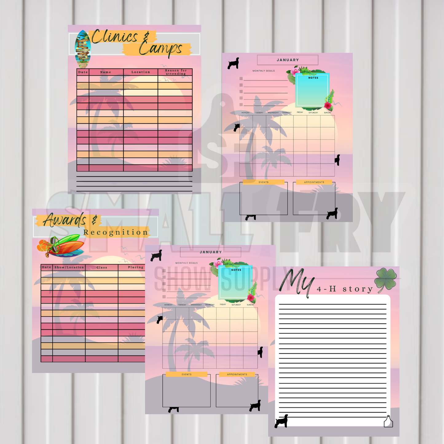 4H Record Book Hawaiian (Print at Home - Handwritten)
