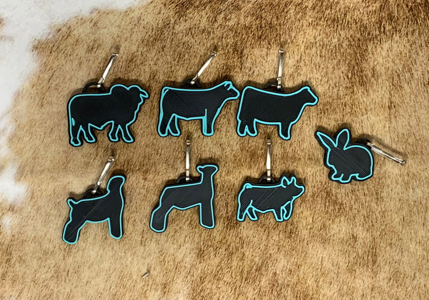 Show Livestock Zipper Pull/keychain charms