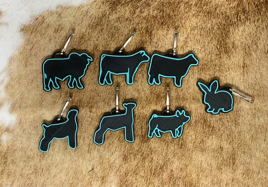 Show Livestock Zipper Pull/keychain charms