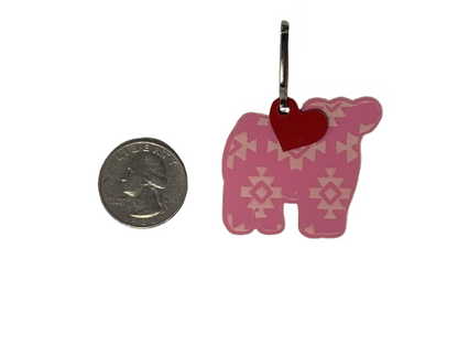 Valentine livestock keychain