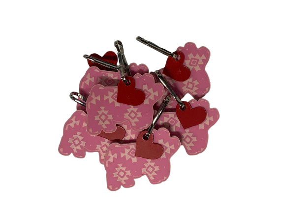 Valentine livestock keychain