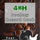 4H Record Book Leather Floral (Print at Home)