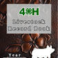 4H Record Book Leather Floral (Print at Home)