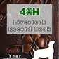 4H Record Book Leather Floral (Print at Home)