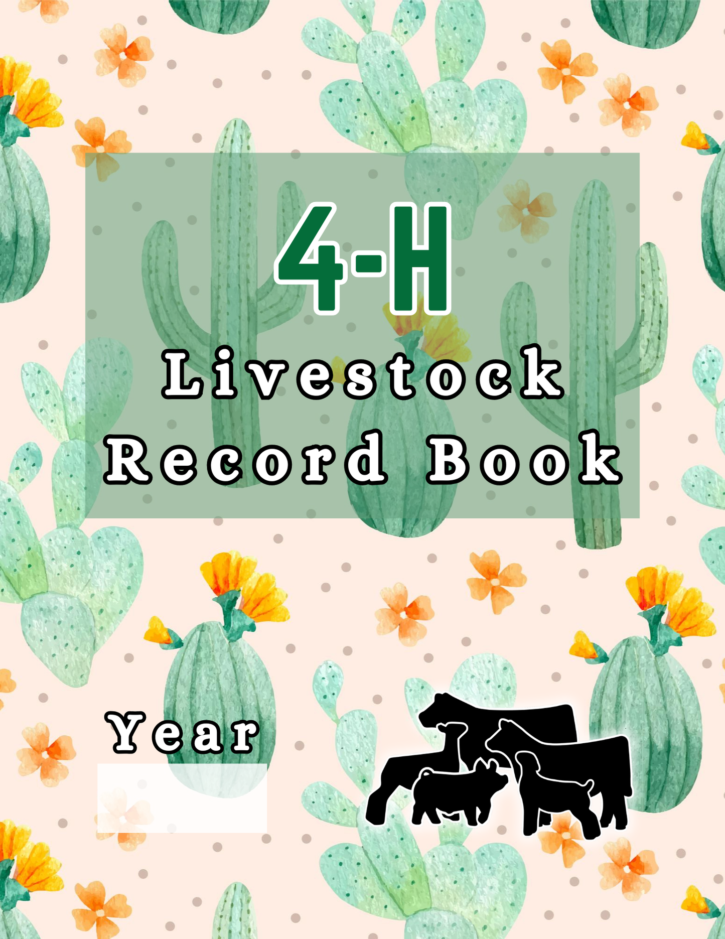 4H Record Book interactive PDF/ typed (Cactus)