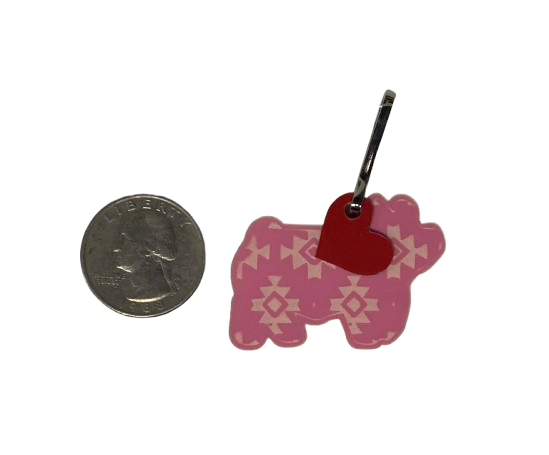 Valentine livestock keychain