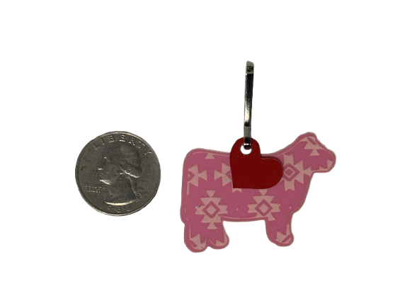 Valentine livestock keychain
