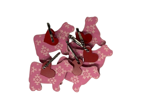 Valentine livestock keychain