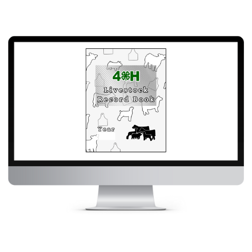 4H Record Book interactive PDF/typed (Livestock/diamond plate)