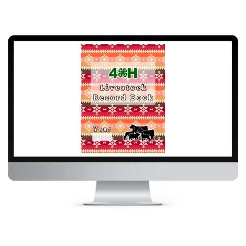 4H Record Book interactive PDF/typed (Southwest/Red-Orange)