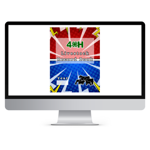 4H Record Book interactive PDF/typed (Superhero)