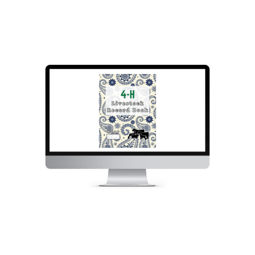 4H Record Book interactive PDF/typed (Paisley Navy)