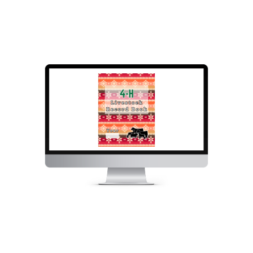 4H Record Book interactive PDF/typed (Southwest/Red-Orange)