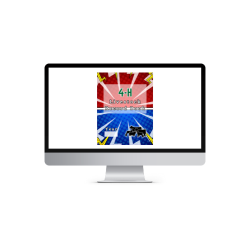 4H Record Book interactive PDF/typed (Superhero)
