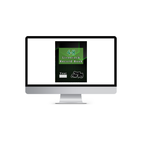 4H Record Book interactive PDF/ typed (Green/Black Abstract)