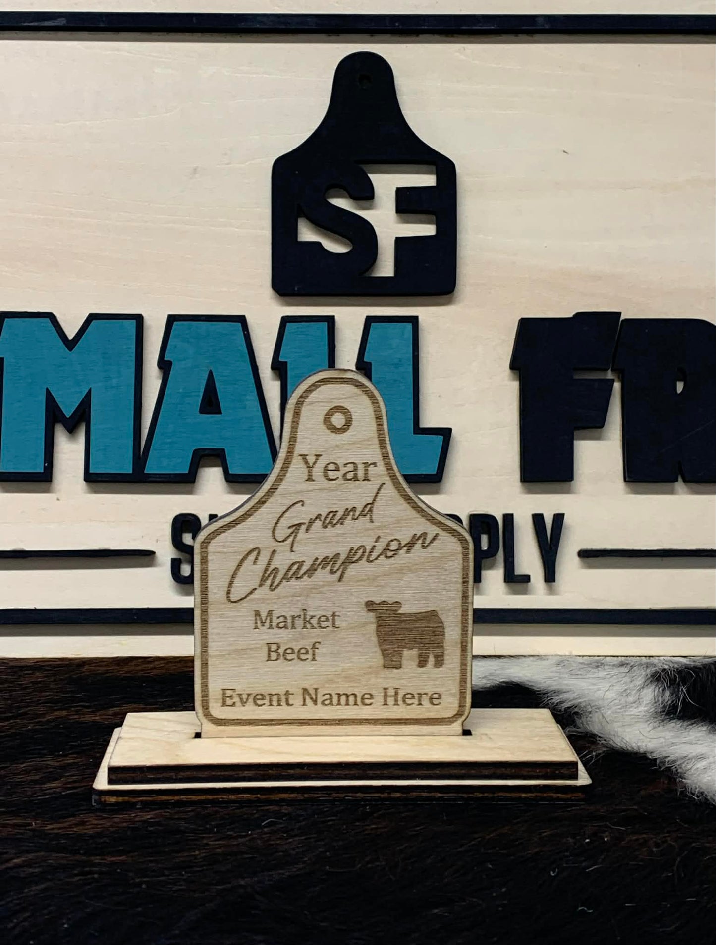 Wooden Ear Tag Awards