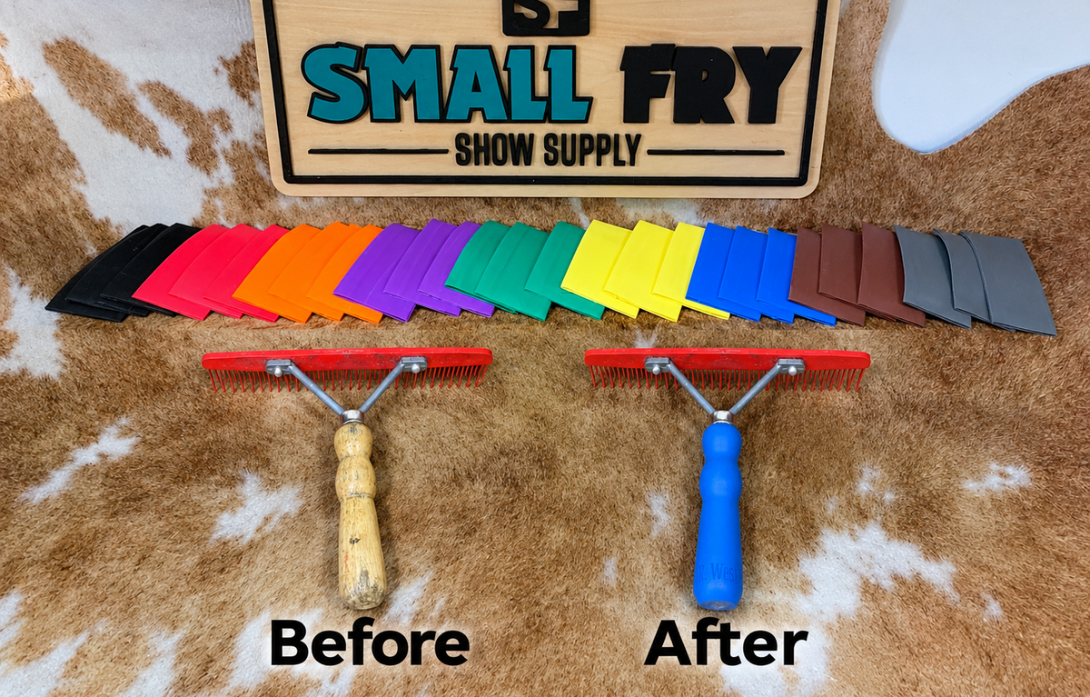 Wrap Covers combs, cattle show stick, manure forks ect. (3-PK)