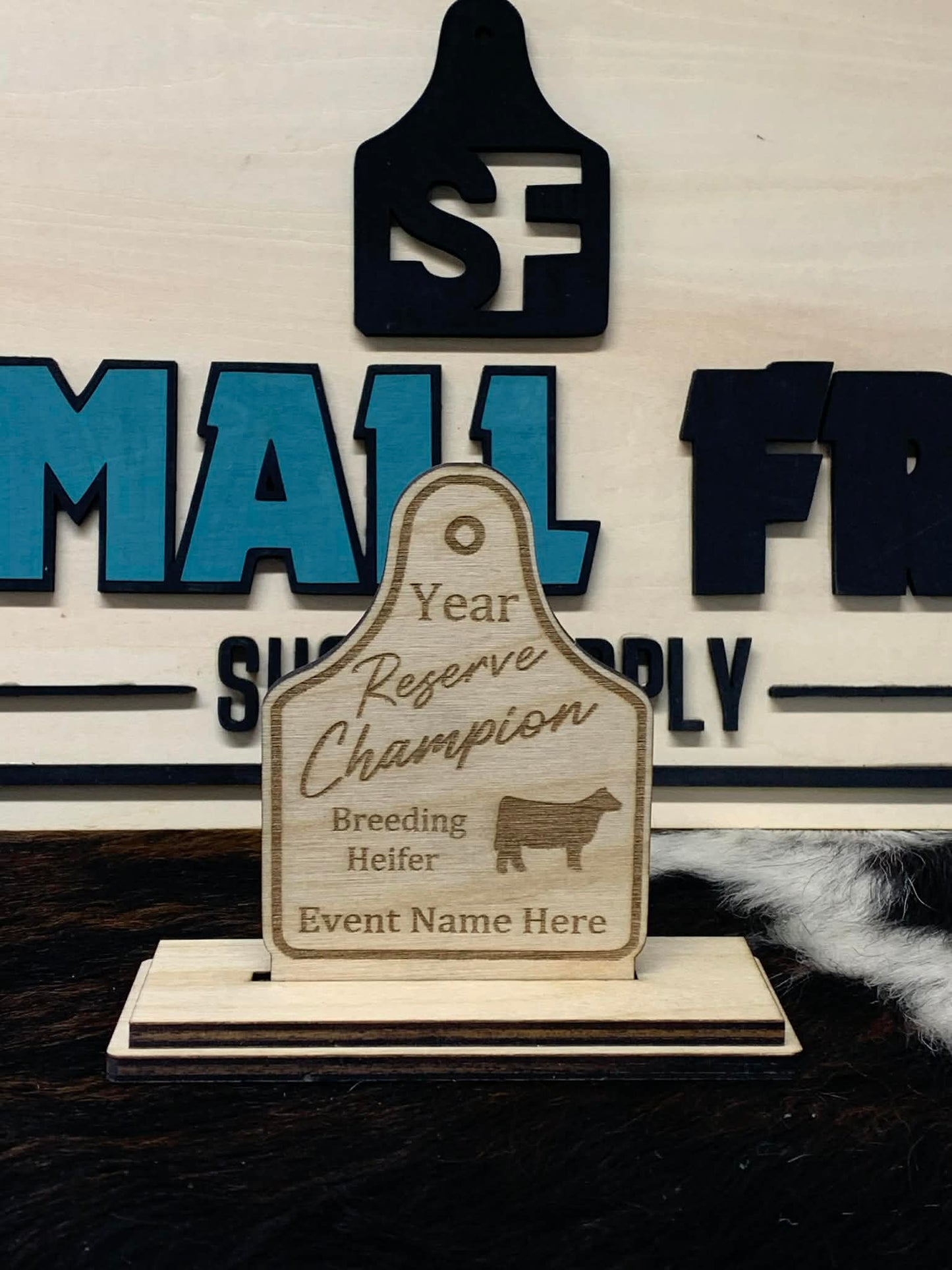 Wooden Ear Tag Awards