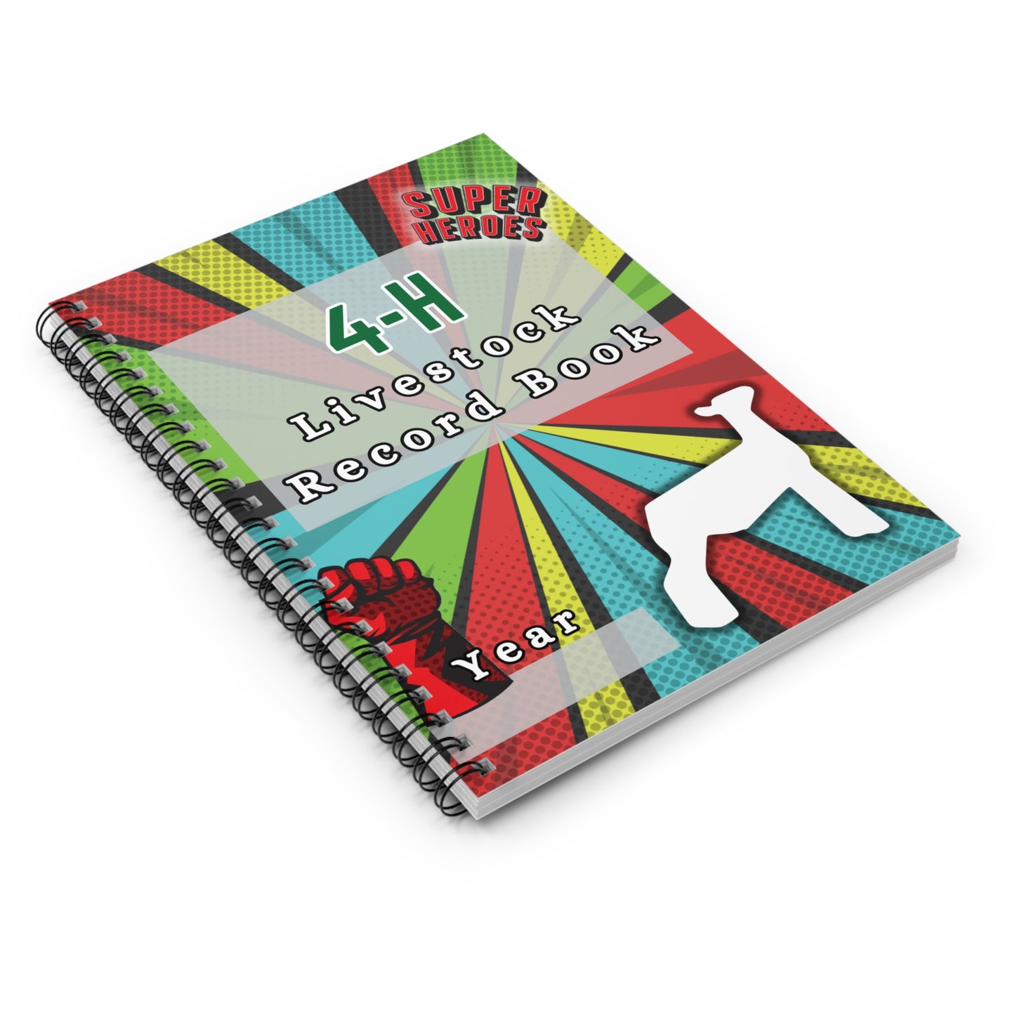 4H Record Book Superhero (Print at Home-Handwritten)