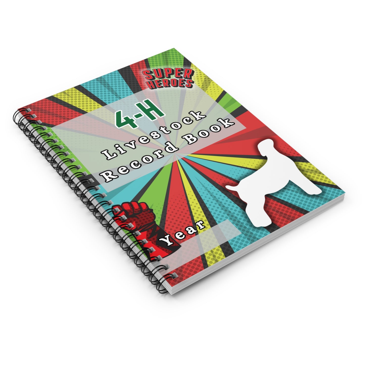 4H Record Book Superhero (Print at Home-Handwritten)