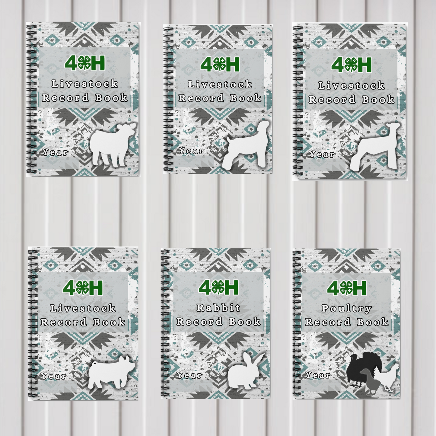 4H Record Book Aztec Pattern (Print at Home)
