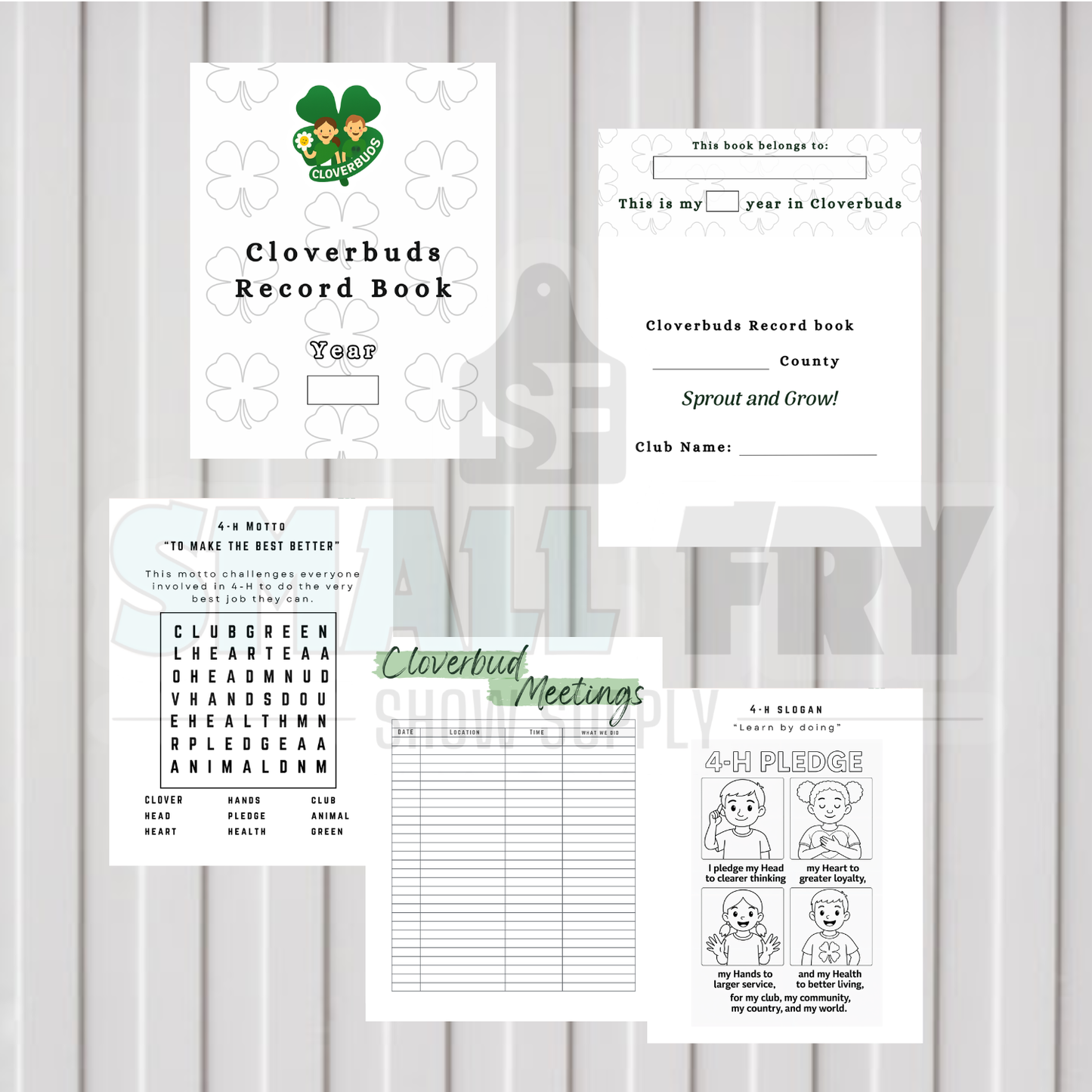 Cloverbuds Record Book (Print at Home-Handwritten)