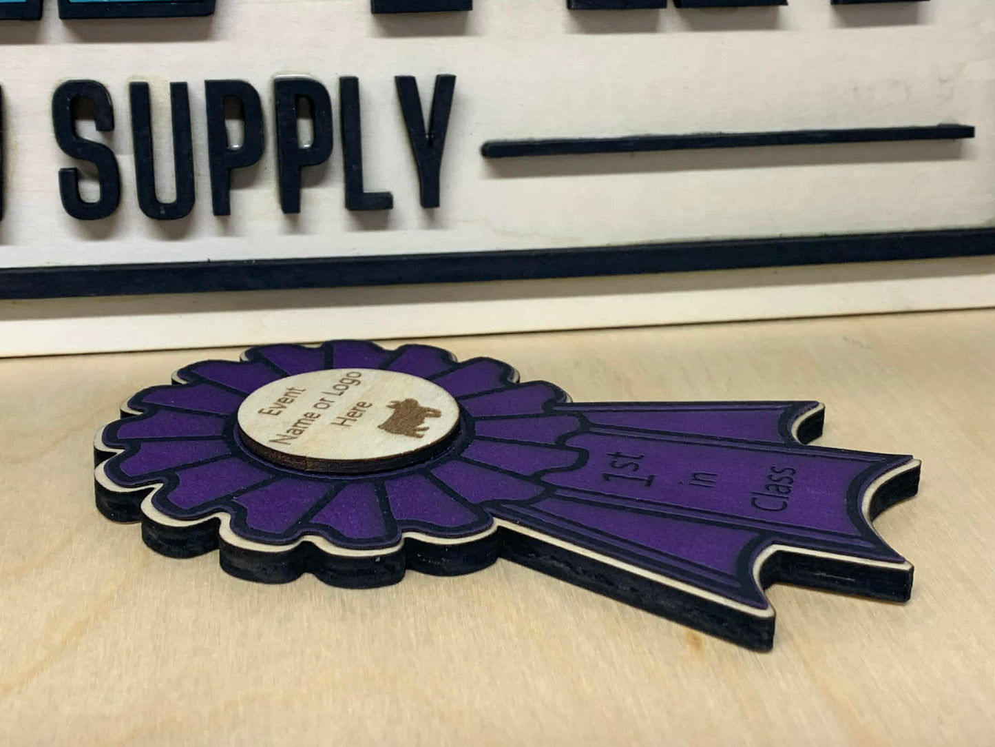 Wood/Leather Ribbon Awards