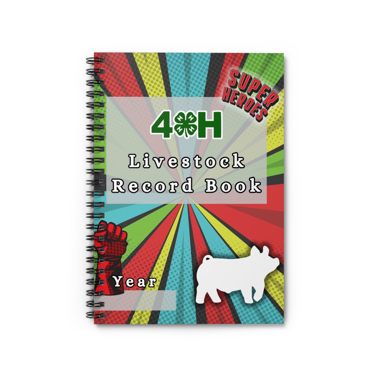 4H Record Book Superhero (Print at Home)