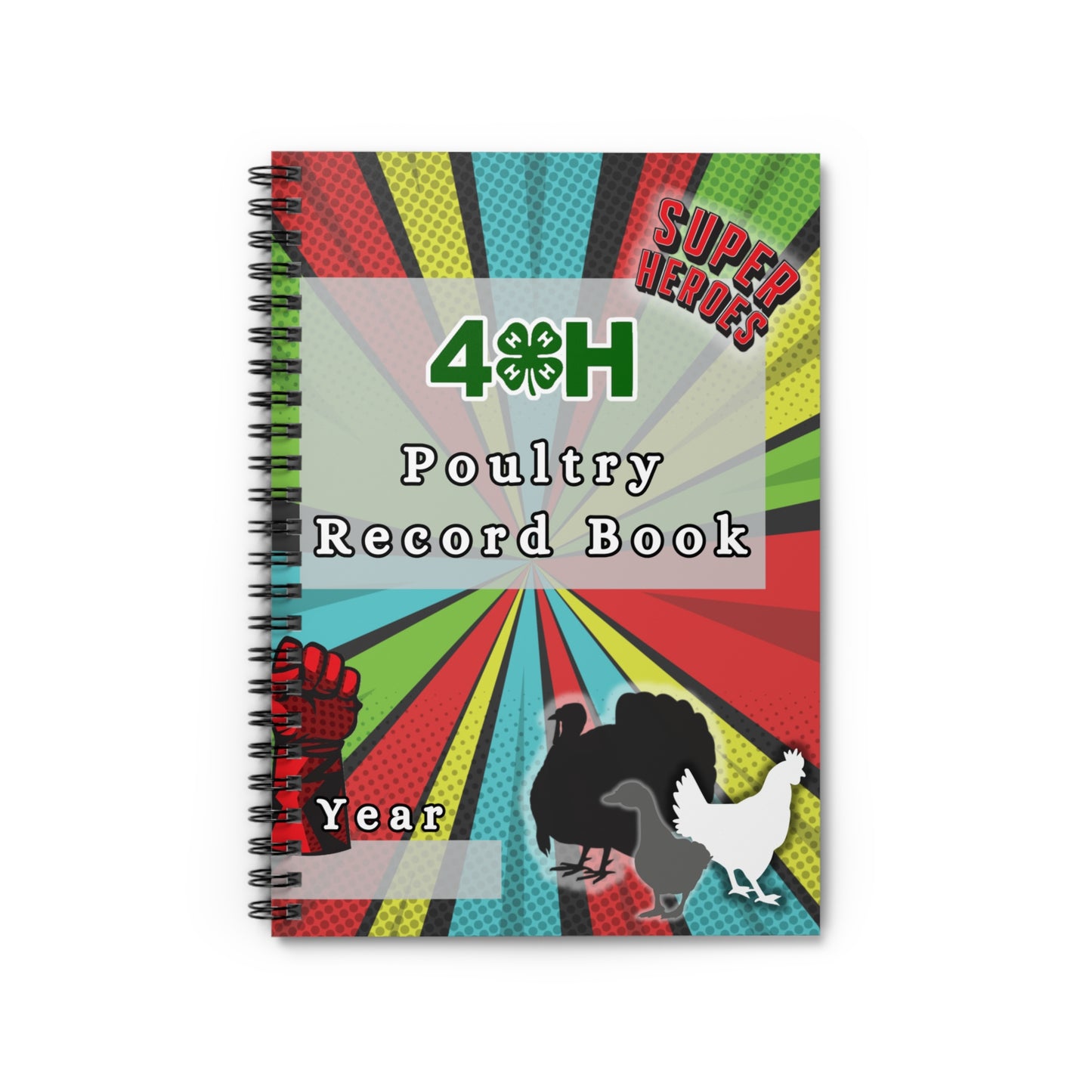4H Record Book Superhero (Print at Home)